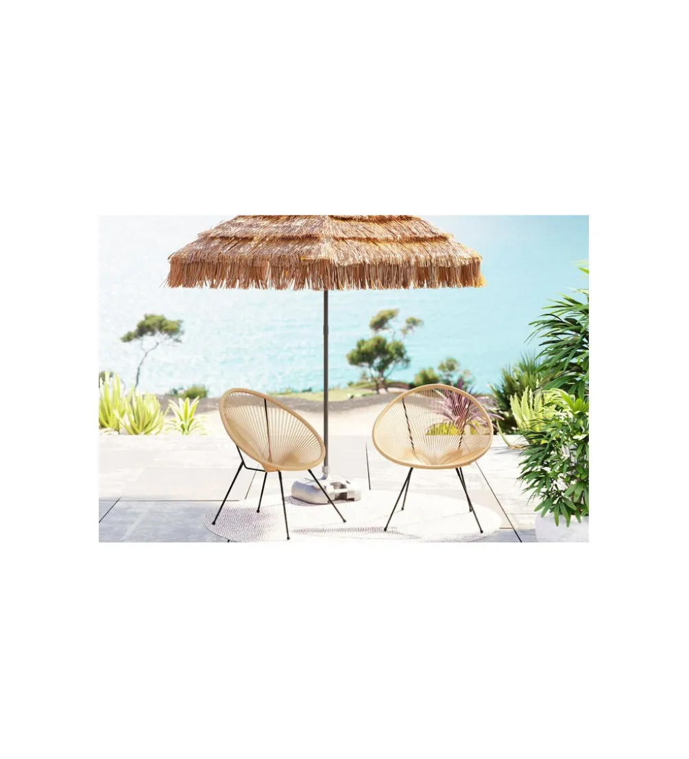 Zestaw 2 foteli ACAPULCO naturalne