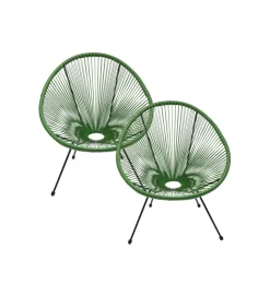 Zestaw 2 foteli ACAPULCO zielonych