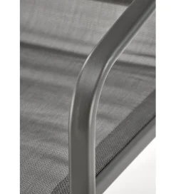 Zestaw ogrodowy CONOR sofa 114 cm dwa fotele 76 cm stolik 75 cm czarno szary