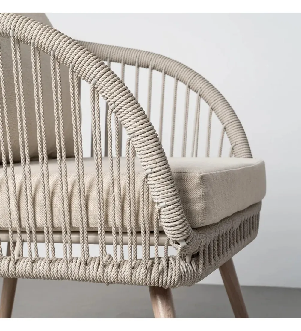 Zestaw ogrodowy DUNA sofa 153 cm dwa fotele 74 cm stolik 66 cm
