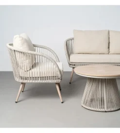 Zestaw ogrodowy DUNA sofa 153 cm dwa fotele 74 cm stolik 66 cm