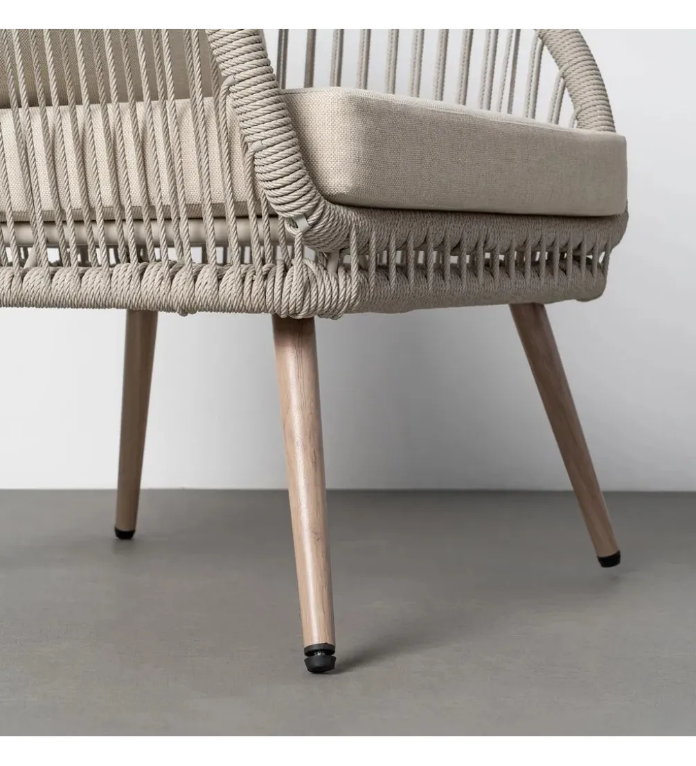 Zestaw ogrodowy DUNA sofa 153 cm dwa fotele 74 cm stolik 66 cm