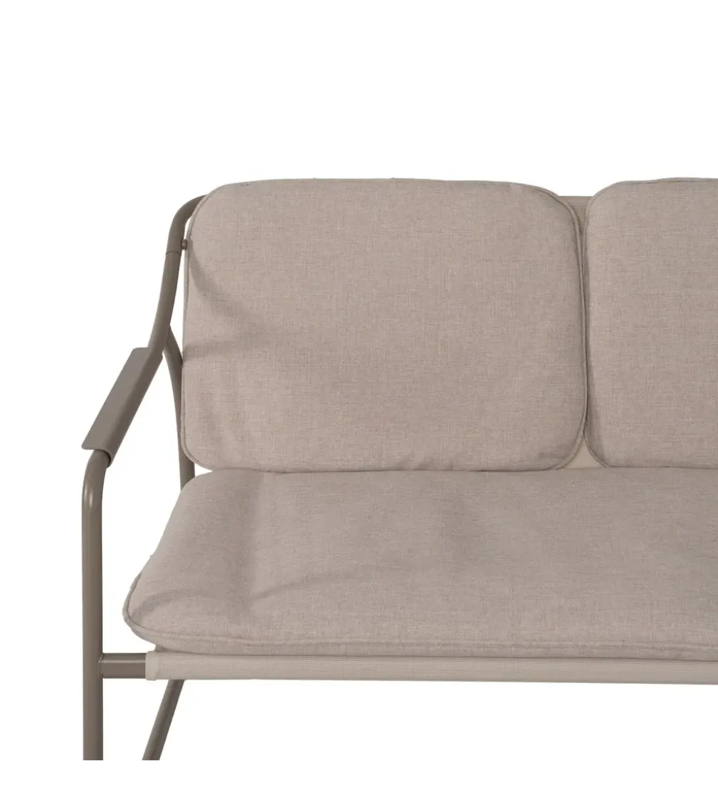Zestaw ogrodowy OMAMA Szary 2 fotele + sofa + stolik
