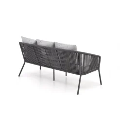 Zestaw ogrodowy ROCCA ciemnoszary - sofa + 2 x fotel + ława