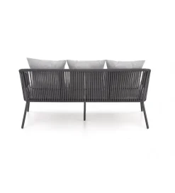 Zestaw ogrodowy ROCCA ciemnoszary - sofa + 2 x fotel + ława