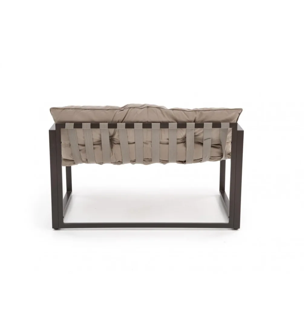 Zestaw ogrodowy SHARK brązowy - sofa + 2 x fotel + ława