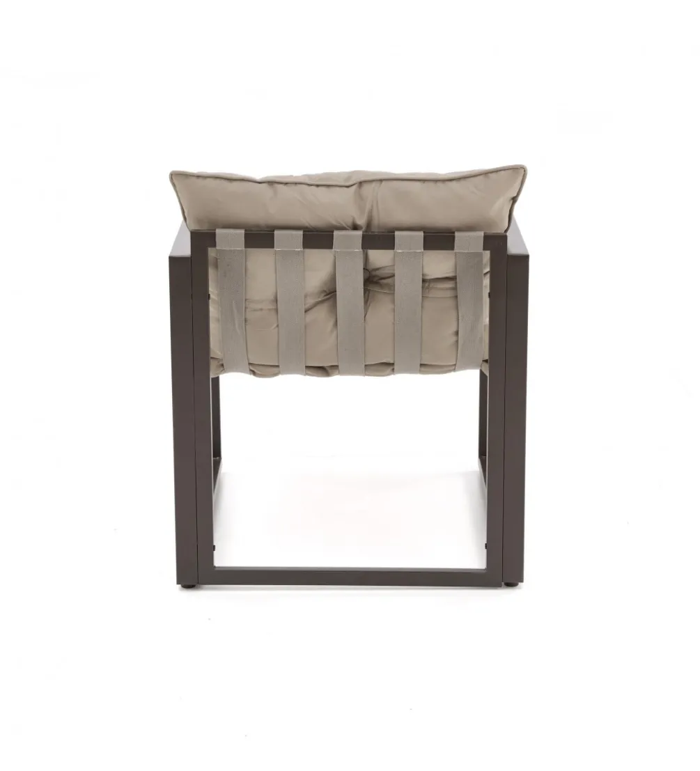 Zestaw ogrodowy SHARK brązowy - sofa + 2 x fotel + ława