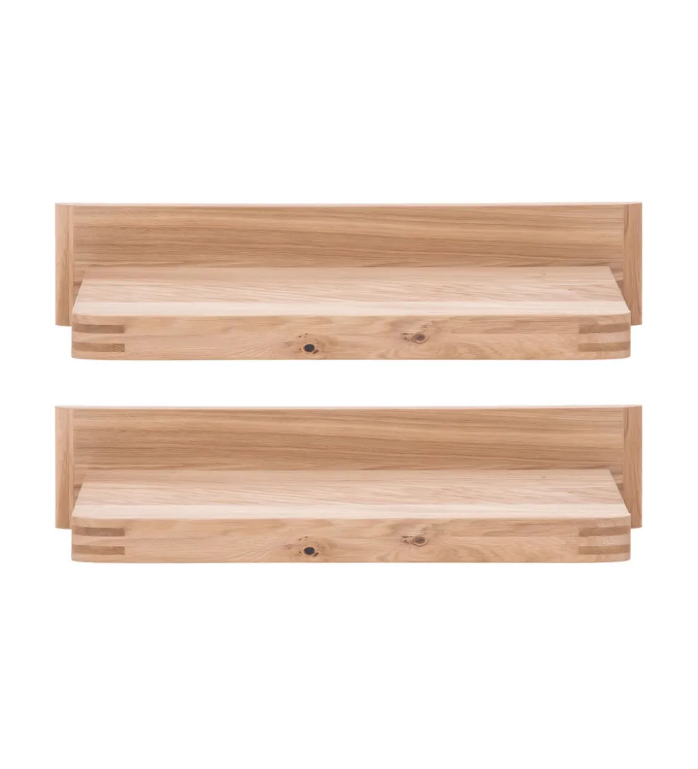 Zestaw 2 półki wiszące SALVADOR 90 cm w optyce dębu naturalny