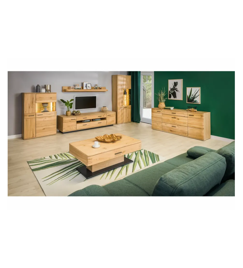 Zestaw 2 półki wiszące SALVADOR 90 cm w optyce dębu naturalny