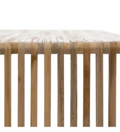 Zestaw 2 stolików kawowych BELLAMONTE 85 cm 75 cm drewno teak