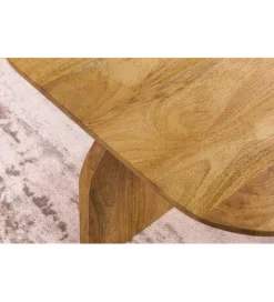 Zestaw 2 stolików kawowych GATSBY 100 cm 45 cm drewno mango