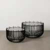 Zestaw 2 stolików kawowych GECMY 68 cm 55 cm czarne