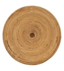 Zestaw 2 stolików kawowych MEGORY 60 cm 39 cm ratan
