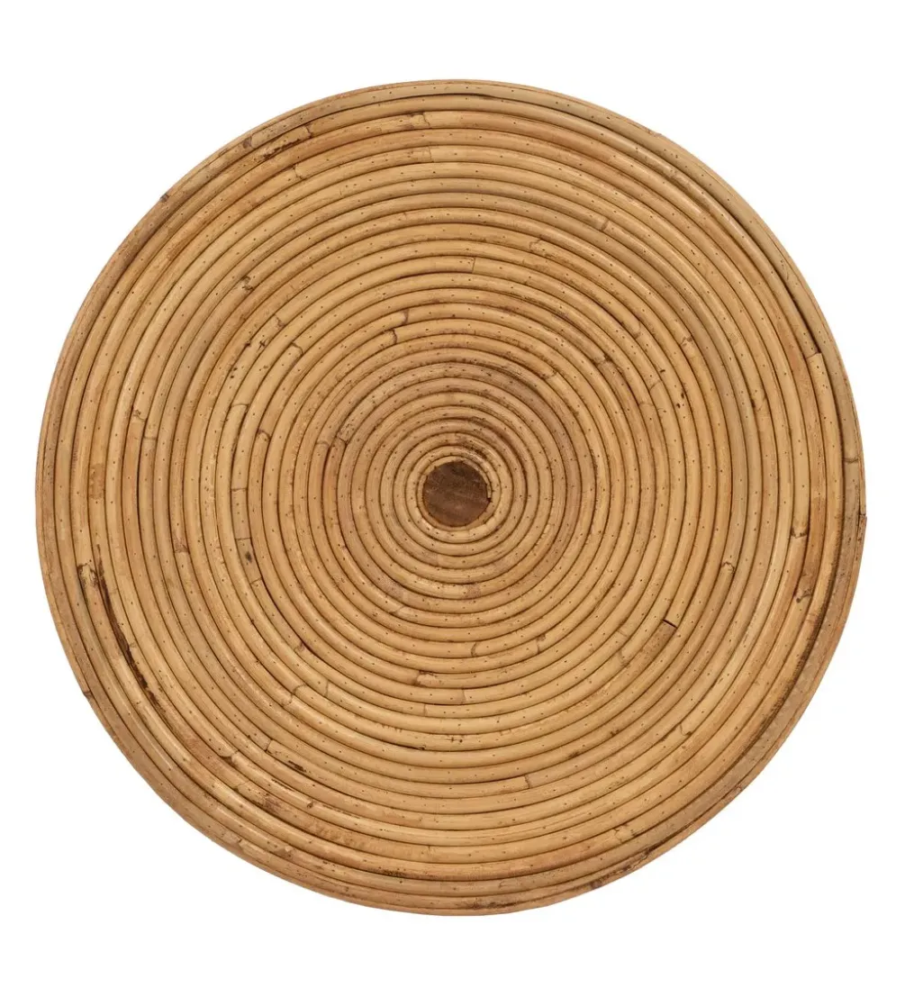Zestaw 2 stolików kawowych MEGORY 60 cm 39 cm ratan