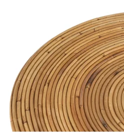 Zestaw 2 stolików kawowych MEGORY 60 cm 39 cm ratan