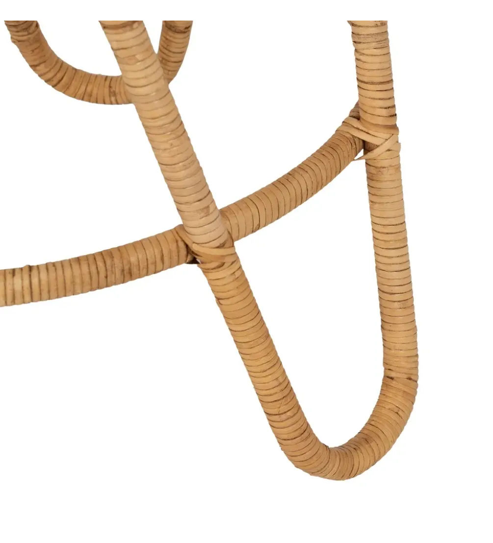 Zestaw 2 stolików kawowych MEGORY 60 cm 39 cm ratan