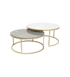 Zestaw 2 stolików kawowych MYSTIC 80 cm 91 cm