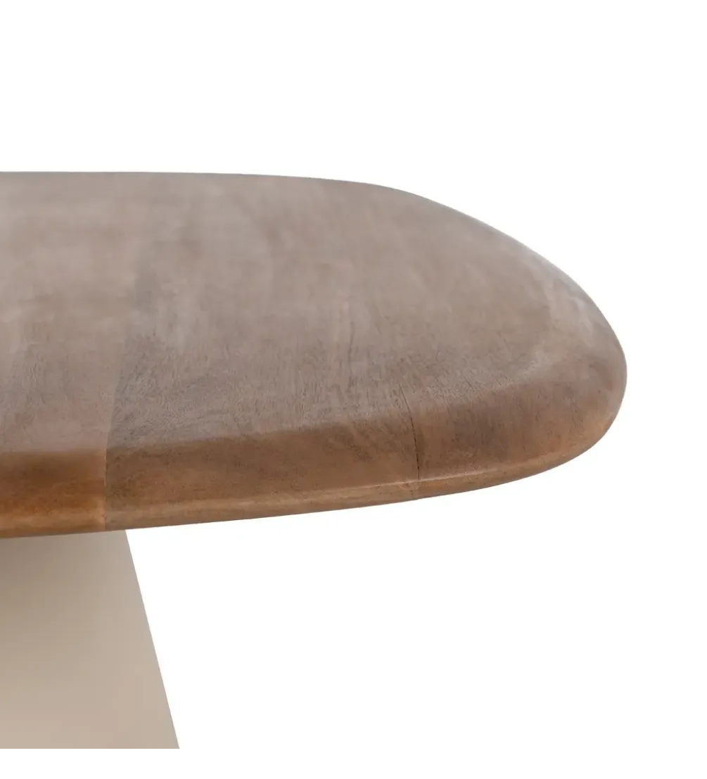 Zestaw 2 stolików kawowych RAGER 90 cm 70 cm drewno mango