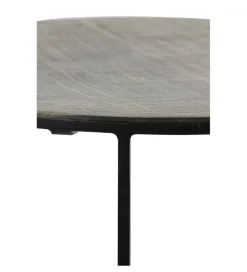 Zestaw 2 stolików kawowych RENGO 61 cm 76 cm antyczny brąz czarny