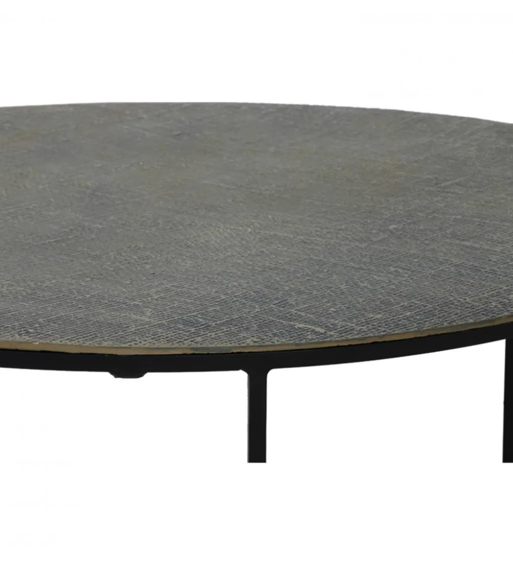 Zestaw 2 stolików kawowych RENGO 61 cm 76 cm antyczny brąz