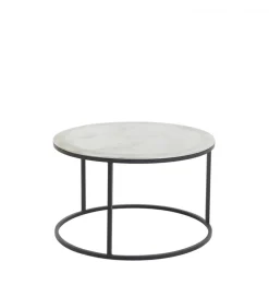 Zestaw 2 stolików TALCA 75 cm 67 cm nikiel